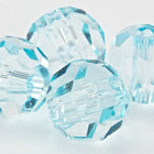 4mm Aqua Faceted Round Preciosa Bead #KKA036-General Bead