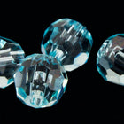 4mm Aqua Faceted Round Preciosa Bead #KKA036-General Bead