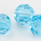 Preciosa 6150 Aqua Faceted Round Bead (4mm, 6mm, 8mm)