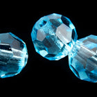 Preciosa 6150 Aqua Faceted Round Bead (4mm, 6mm, 8mm)