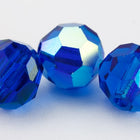Preciosa 6150 Sapphire AB Faceted Round Bead (3mm, 4mm, 6mm, 8mm)