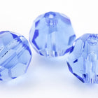Preciosa 6150 Light Sapphire Faceted Round Bead (3mm, 4mm, 5mm, 6mm, 8mm)