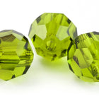 Preciosa 6150 Olivine Faceted Round Bead (3mm, 4mm, 5mm, 6mm, 8mm)