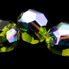 Preciosa 6150 Olivine AB Faceted Round Bead (3mm, 4mm, 6mm, 8mm)