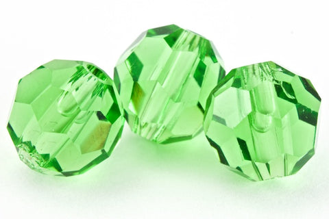 Preciosa 6150 Peridot Faceted Round Bead (4mm, 5mm, 6mm, 8mm)