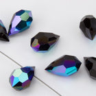 Preciosa 6355 Jet AB Drop Pendant (10mm, 15mm)