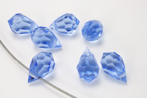 6mm x 10mm Preciosa Sapphire Faceted Teardrop-General Bead