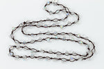 36" Crystal AB 6mm x 8mm Faceted Rondelle Knotted Necklace