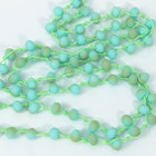 36" Baby Blue 6mm x 8mm Faceted Rondelle Knotted Necklace