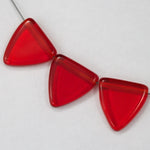 16mm Transparent Ruby Triangle Bead (6 Pcs) #KTA004-General Bead