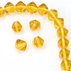 6mm Transparent Topaz Bicone-General Bead