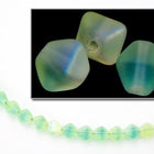 6mm Matte Transparent Kelly Aqua Bicone (50 Pcs) #KUC029-General Bead