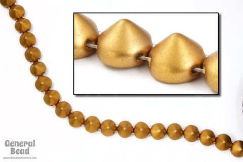 8mm Matte Bronze 2 Hole Conical Bead-General Bead