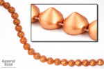8mm Matte Light Copper 2 Hole Conical Bead-General Bead