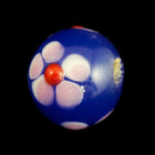 8mm Lampwork Blue/Pink Flower Bead #LCE006-General Bead