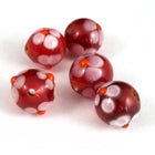8mm Lampwork Red/Pink Flower Bead #LCE009-General Bead