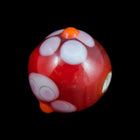 8mm Lampwork Red/Pink Flower Bead #LCE009-General Bead
