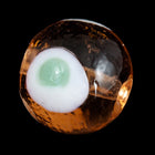 12mm Topaz/White/Green Dot Lampwork Bead #LCH030-General Bead
