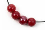 12mm Red Luster Round Lampwork Bead #LCH034-General Bead