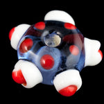 15mm Light Blue/White/Red Lampwork Pinwheel Bead #LCL010-General Bead