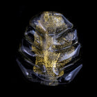 18mm Gray/Gold Foil Lined Leaf Bead #LCT011-General Bead