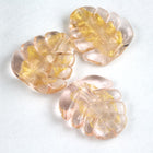 18mm Rose/Gold Foil Lined Leaf Bead #LCT013-General Bead