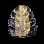 18mm Rose/Gold Foil Lined Leaf Bead #LCT013-General Bead