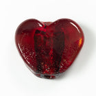 15mm Silver Lined Ruby Foil Heart #LCW001