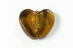 15mm Gold Lined Dark Olivine Foil Heart #LCW002