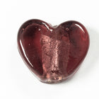 15mm Silver Lined Amethyst Foil Heart #LCW007