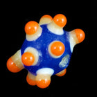 8mm Sapphire/Yellow/Orange Lampwork Sputnik #LDJ003-General Bead