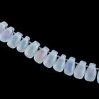 LDP-131FR 3mm x 5.5mm Matte Crystal AB Miyuki Drop Beads-General Bead