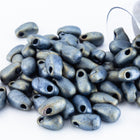 LDP-2002 3mm x 5.5mm Matte Metallic Silver Gray Miyuki Drop Beads-General Bead
