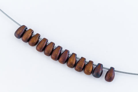 LDP-2005 3mm x 5.5mm Matte Metallic Dark Raspberry Iris Miyuki Drop Beads-General Bead