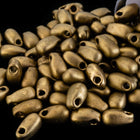 LDP-2006 3mm x 5.5mm Matte Metallic Dark Bronze Miyuki Drop Beads-General Bead