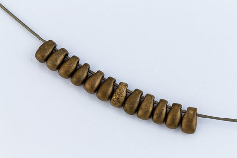 LDP-2006 3mm x 5.5mm Matte Metallic Dark Bronze Miyuki Drop Beads-General Bead