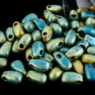LDP-2008 3mm x 5.5mm Mattte Metallic Patina Iris Miyuki Drop Beads-General Bead