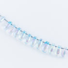 LDP-269 3mm x 5.5mm Glacier Blue Lined Crystal AB Miyuki Drop Beads-General Bead