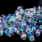LDP-283 3mm x 5.5mm Black Lined Crystal AB Miyuki Drop Beads-General Bead