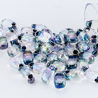 LDP-283 3mm x 5.5mm Black Lined Crystal AB Miyuki Drop Beads-General Bead