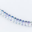 LDP-283 3mm x 5.5mm Black Lined Crystal AB Miyuki Drop Beads-General Bead