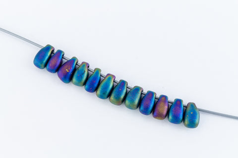LDP-401FR 3mm x 5.5mm Matte Black AB Miyuki Drop Beads-General Bead