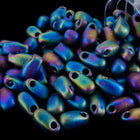 LDP-401FR 3mm x 5.5mm Matte Black AB Miyuki Drop Beads-General Bead