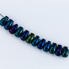 LDP-452 3mm x 5.5mm Metallic Dark Blue Iris Miyuki Drop Beads-General Bead