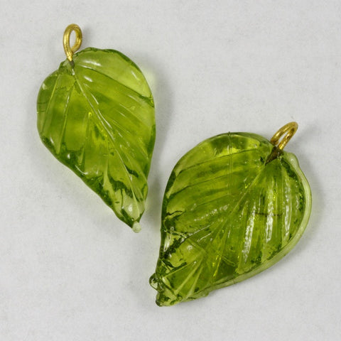 24mm Olivine Leaf Dangle-General Bead