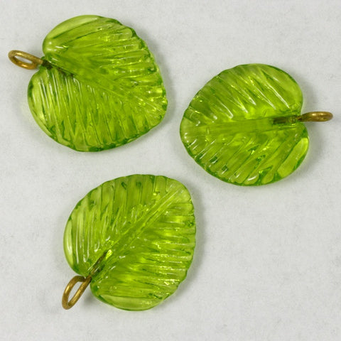 16mm Olivine Leaf Dangle-General Bead
