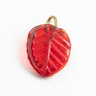 16mm Transparent Ruby Leaf Dangle #LEA010