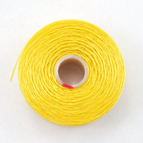 Yellow Superlon Nylon Size D Thread #LNB008-General Bead