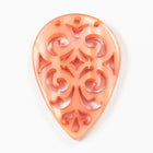 36mm x 50mm Coral Laser Cut Lucite Teardrop Chandelier #LUC021