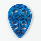 20mm x 30mm Cobalt Laser Cut Lucite Teardrop Chandelier #LUC002